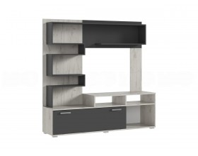 Гостиная Рица Графит, Дуб Крафт Белый/Графит