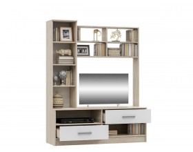 Гостиная Мартина центральная секция Белый Глянец, Дуб Сонома