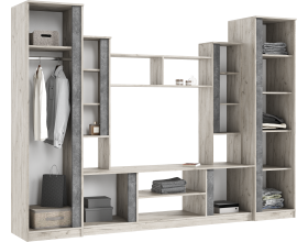 Гостиная Атлантида 5 Дуб Крафт Серый/Бетон Темный, Дуб Крафт Серый