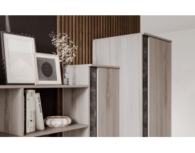 Гостиная Атлантида 5 Дуб Крафт Серый/Бетон Темный, Дуб Крафт Серый