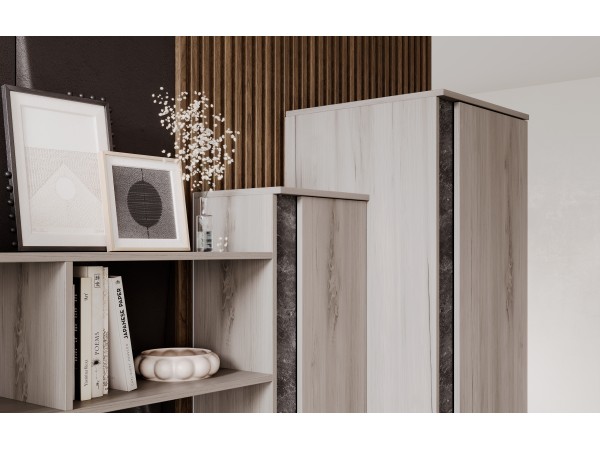 Гостиная Атлантида 5 Дуб Крафт Серый/Бетон Темный, Дуб Крафт Серый