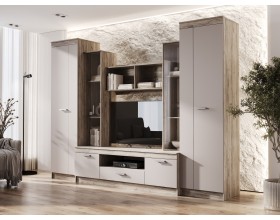 Гостиная Атлантида 6 Кашемир, Дуб Крафт Серый