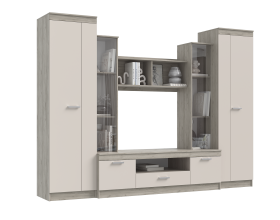 Гостиная Атлантида 6 Кашемир, Дуб Крафт Серый