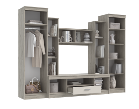 Гостиная Атлантида 6 Кашемир, Дуб Крафт Серый