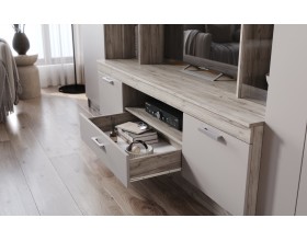 Гостиная Атлантида 6 Кашемир, Дуб Крафт Серый