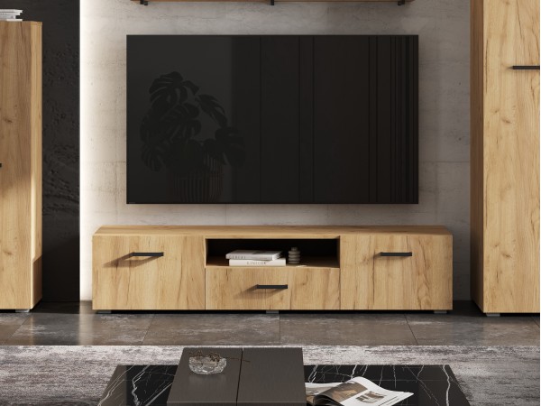 Нэнси NEW Тумба ТВ 1600 Дуб Крафт, Дуб Крафт