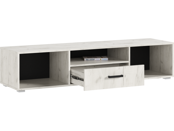 Нэнси NEW Тумба ТВ 1600 Дуб Крафт Белый, Дуб Крафт Белый