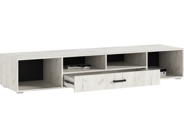 Нэнси NEW Тумба ТВ 2000 Дуб Крафт Белый, Дуб Крафт Белый