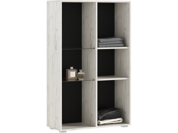 Нэнси NEW Шкаф-витрина Дуб Крафт Белый