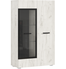 Нэнси NEW Шкаф-витрина Дуб Крафт Белый