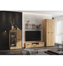 Нэнси NEW Гостиная Дуб Крафт с тумбой 1600