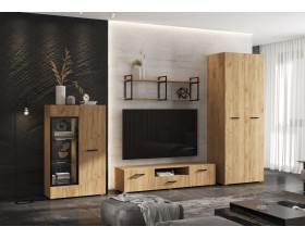 Нэнси NEW Гостиная Дуб Крафт с тумбой 1600