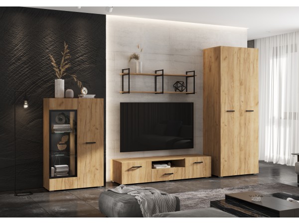 Нэнси NEW Гостиная Дуб Крафт с тумбой 1600