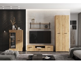 Нэнси NEW Гостиная Дуб Крафт с тумбой 1600