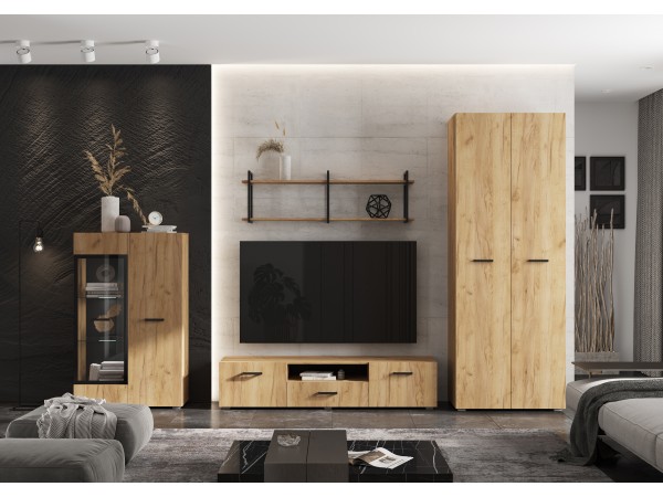 Нэнси NEW Гостиная Дуб Крафт с тумбой 1600