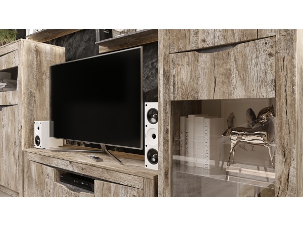 Ривьера Гостиная Дуб Юкон, Бетон темный