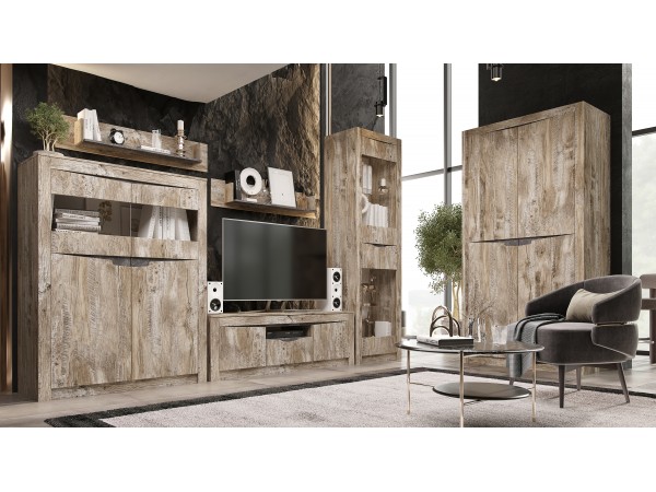 Ривьера Гостиная Дуб Юкон, Бетон темный