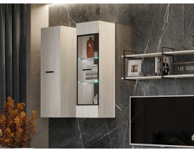 Нэнси LOFT Пенал навесной Дуб Крафт Белый, Дуб Крафт Белый