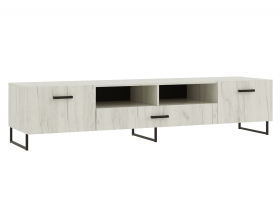 Нэнси LOFT Тумба ТВ 2000 Дуб Крафт Белый, Дуб Крафт Белый