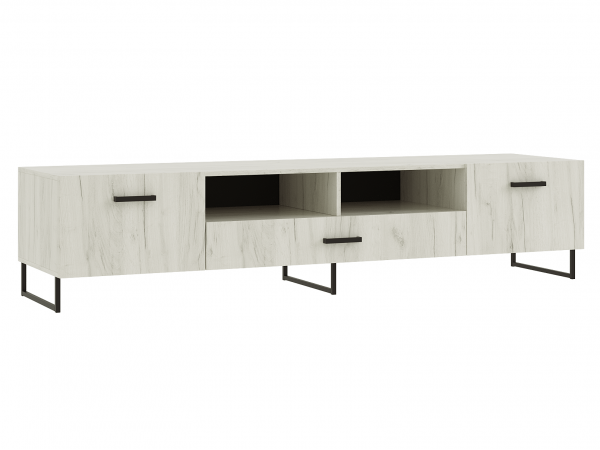 Нэнси LOFT Тумба ТВ 2000 Дуб Крафт Белый, Дуб Крафт Белый