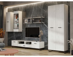 Нэнси LOFT Шкаф 2-створчатый 800 Дуб Крафт Белый, Дуб Крафт Белый