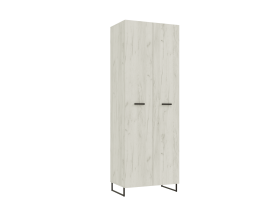 Нэнси LOFT Шкаф 2-створчатый 800 Дуб Крафт Белый, Дуб Крафт Белый