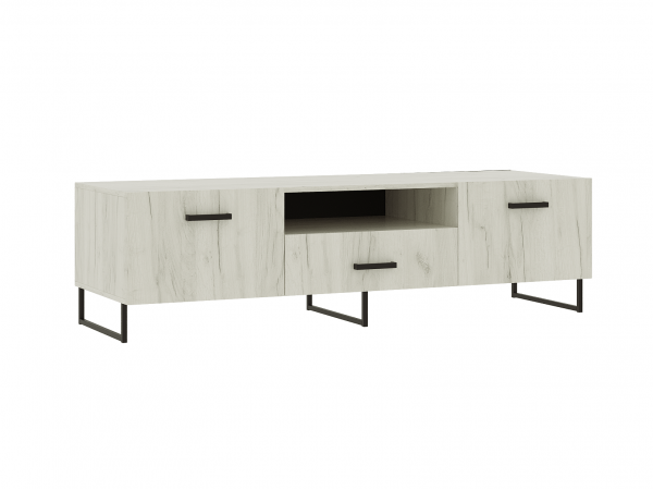 Нэнси LOFT Тумба ТВ 1600 Дуб Крафт Белый, Дуб Крафт Белый