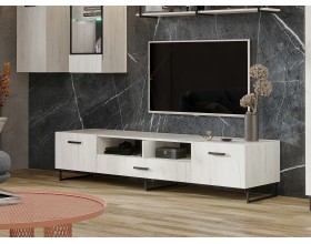 Нэнси LOFT Тумба ТВ 1600 Дуб Крафт Белый, Дуб Крафт Белый