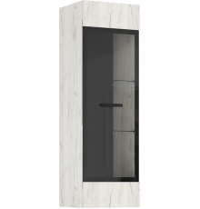 Нэнси LOFT Пенал-витрина навесной Дуб Крафт Белый, Дуб Крафт Белый