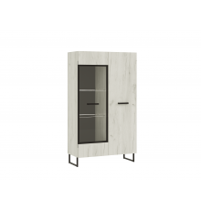 Нэнси LOFT Шкаф-витрина Дуб Крафт Белый