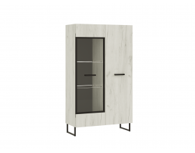Нэнси LOFT Шкаф-витрина Дуб Крафт Белый