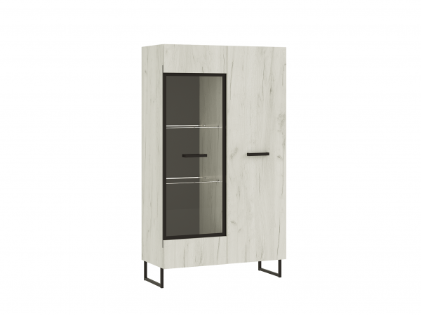 Нэнси LOFT Шкаф-витрина Дуб Крафт Белый