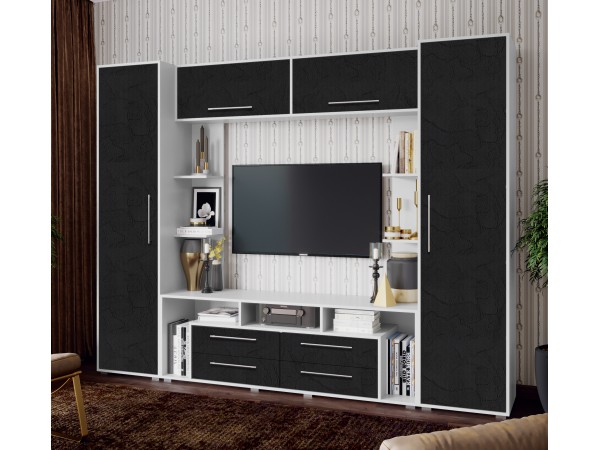 Гостиная Гармония Пластер Блэк, Белый