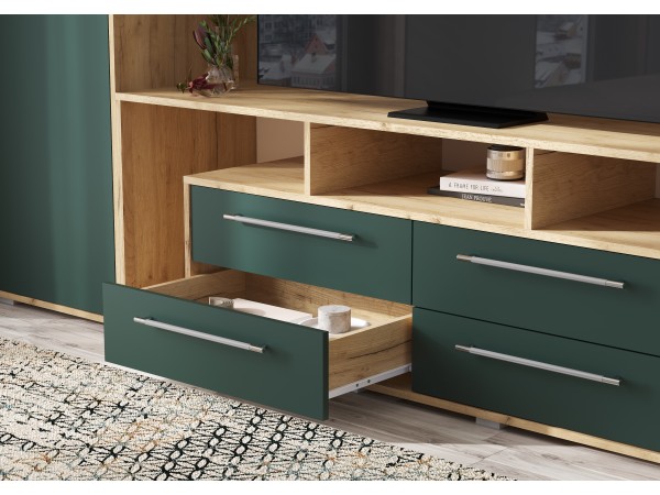 Гостиная Гармония Браш Мени Грин, Дуб Крафт