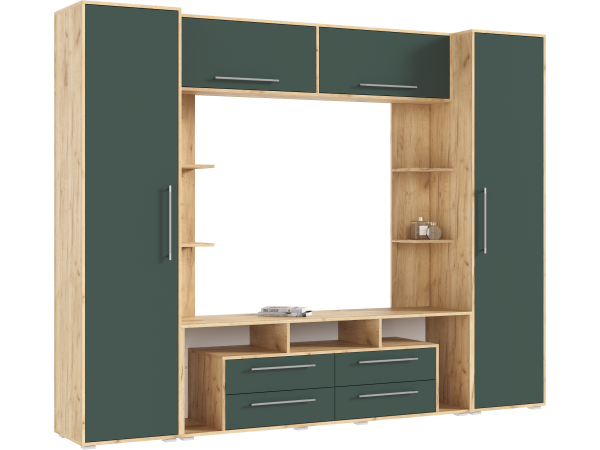 Гостиная Гармония Браш Мени Грин, Дуб Крафт