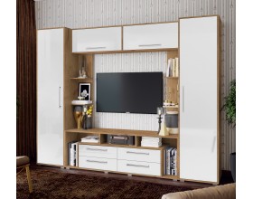 Гостиная Гармония Белый Глянец, Дуб Крафт