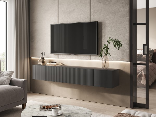 Оскар Тумба ТВ Графит Софт NEW, Графит