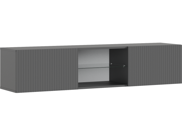 Оскар Тумба ТВ подвесная Графит Софт NEW, Графит
