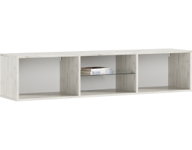 Оскар Тумба ТВ подвесная Графит Софт NEW, Дуб Крафт Белый