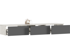 Оскар Полка косметическая Графит Софт NEW, Дуб Крафт Белый