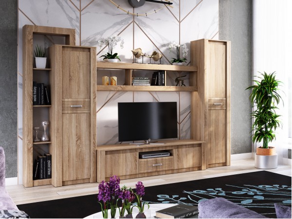 Гостиная Терра Вариант №1 Дуб Сонома, Дуб Сонома