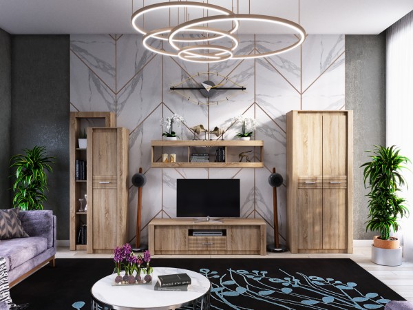 Гостиная Терра Вариант №2 Дуб Сонома, Дуб Сонома