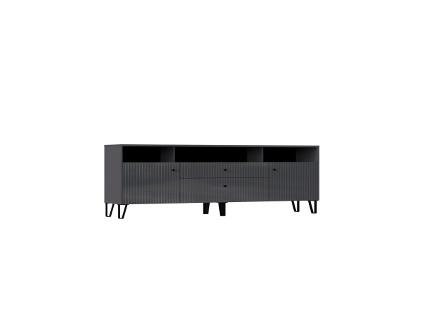 Оливия Тумба ТВ Графит Глянец, Графит