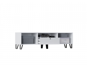 Оливия Тумба ТВ малая Белый Глянец, Белый