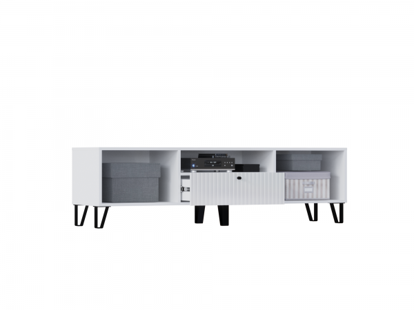 Оливия Тумба ТВ малая Белый Глянец, Белый