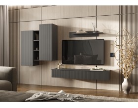 Гостиная Оскар компоновка 2 Графит Софт NEW, Графит