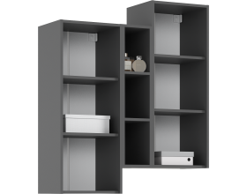 Гостиная Оскар компоновка 2 Графит Софт NEW, Графит