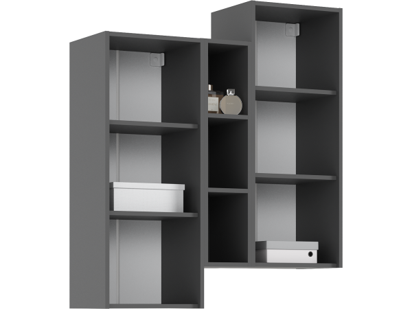 Гостиная Оскар компоновка 1 Графит Софт NEW, Графит