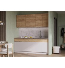 Кухонный гарнитур Айден Микс 2,0 кашемир/дуб крафт золотой