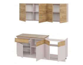 Кухонный гарнитур Айден Микс 2,0 кашемир/дуб крафт золотой